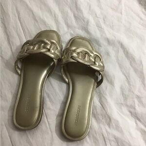 Gold Women's Slide Sandals